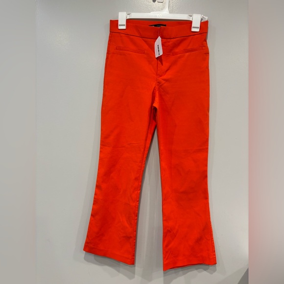 Zara MINI FLARE PANTS Intense coral / Orange - Picture 3 of 7